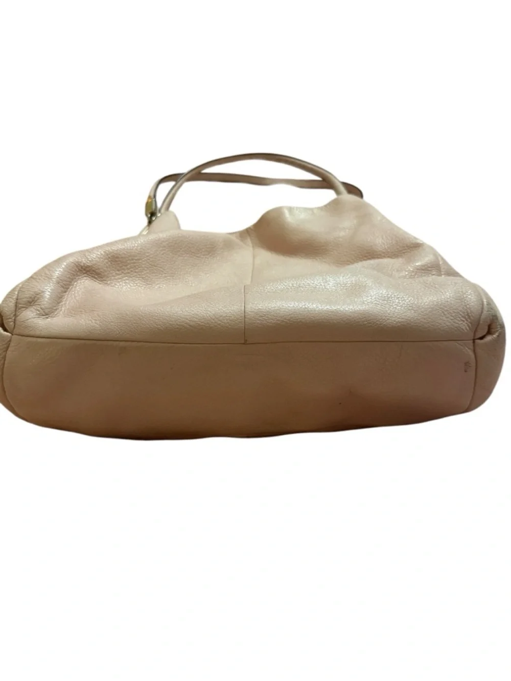 Coach Leather Hobo Shoulder Bag in Cream